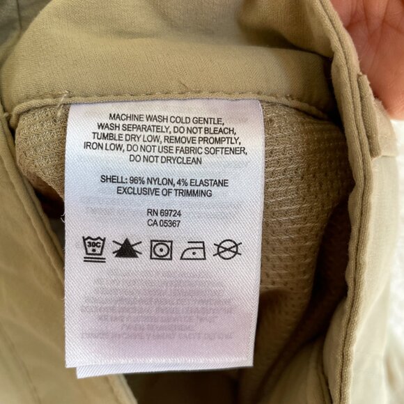 Columbia Omni-Shield Womens Sz 4 Tan Convertible Nylon Hiking Pants Lightweight - Picture 4 of 16